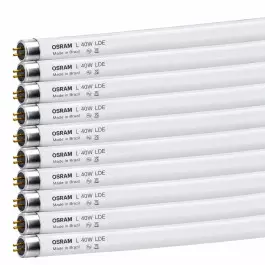 KIT10 LÂMPADA FLUORESCENTE TUBULAR T10 OSRAM 40W 5250K(BRANCO LUZ DO DIA)G13 LDE