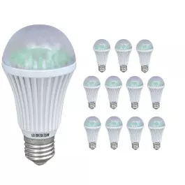 LÂMPADA LED BULBO 3W 127V VERDE E27 KIT12