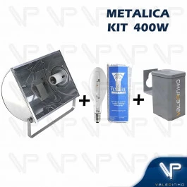 KIT PROJETOR EM ALUMINIO C/LAMPADA OVOIDE E REATOR METALICO 400W E40