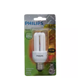 LÂMPADA COMPACTA 3U MINI PHILIPS 11W 127V 2700K(BRANCO QUENTE)E27 GENIE