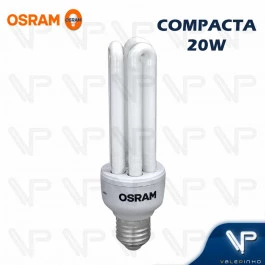 LÂMPADA COMPACTA 3U OSRAM 20W 127V 6500K(BRANCO FRIO)E27 DULUXSTAR