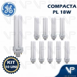 LÂMPADA COMPACTA 4PINOS 18W 4000K(BRANCO NEUTRO)G24Q-2 KIT10