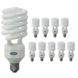LÂMPADA COMPACTA ESPIRAL 40W 220V 6400K(BRANCO FRIO)E27 KIT10