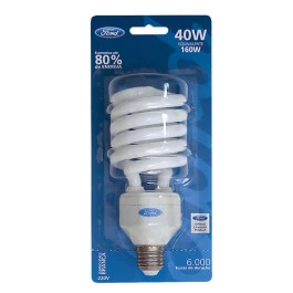 LÂMPADA COMPACTA ESPIRAL 40W 220V 6400K(BRANCO FRIO)E27