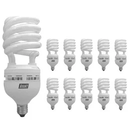 LÂMPADA COMPACTA ESPIRAL 45W 220V 6500K(BRANCO FRIO)E27 KIT11