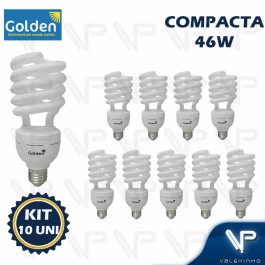 LÂMPADA COMPACTA ESPIRAL 46W 127V 2700K(BRANCO QUENTE)E27 TWISTER KIT10
