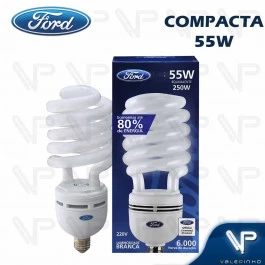 LÂMPADA COMPACTA ESPIRAL 55W 220V 6400K(BRANCO FRIO)E27