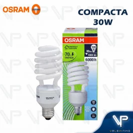 LÂMPADA COMPACTA ESPIRAL HO OSRAM  30W 220V 6500K(BRANCO FRIO)E27 DULUXSTAR TWIST