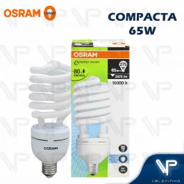 LÂMPADA COMPACTA ESPIRAL HO OSRAM  65W 220V 6500K(BRANCO FRIO)E27 DULUXSTAR TWIST