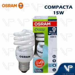 LÂMPADA COMPACTA ESPIRAL MINI OSRAM 15W 127V 6500K(BRANCO FRIO)E27 DULUXSTAR TWIST