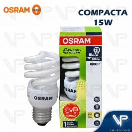 LÂMPADA COMPACTA ESPIRAL MINI OSRAM 15W 220V 2700K(BRANCO QUENTE)E27 DULUXSTAR TWIST