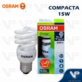 LÂMPADA COMPACTA ESPIRAL MINI OSRAM 15W 220V 6500K(BRANCO FRIO)E27 DULUXSTAR TWIST