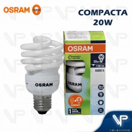 LÂMPADA COMPACTA ESPIRAL MINI OSRAM 20W 220V 6500K(BRANCO FRIO)E27 DULUXSTAR TWIST