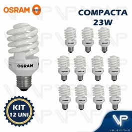 LÂMPADA COMPACTA ESPIRAL MINI OSRAM 23W 220V 6500K(BRANCO FRIO)E27 DULUXSTAR TWIST KIT12