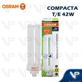 LÂMPADA COMPACTA OSRAM DULUX T/E 4PINOS 42W 2700K(BRANCO QUENTE)GX24q-4