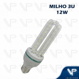 LÂMPADA LED 3U MILHO 12W 6500K(BRANCO FRIO)E27 BIVOLT 