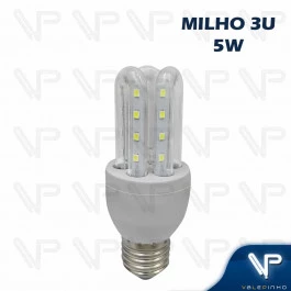 LÂMPADA LED 3U MILHO 5W 6500K (BRANCO FRIO)E27 BIVOLT 