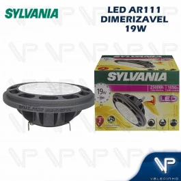 LAMPADA LED AR111 19W 12V 25G 3000K(BRANCO QUENTE)G53 DIMERIZÁVEL