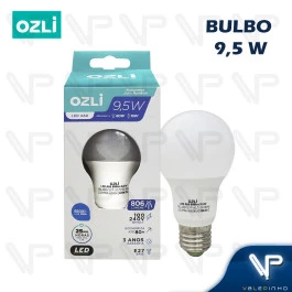 LÂMPADA LED BULBO 9,5W 6500K(BRANCO FRIO)E27 BIVOLT 