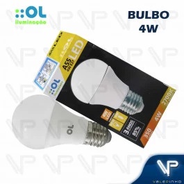 LÂMPADA LED BULBO OL   4W 2700K(BRANCO QUENTE)E27 BIVOLT A55