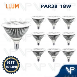 LAMPADA LED PAR38 18W 3000K(BRANCO QUENTE)E27 BIVOLT KIT10