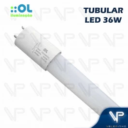LÂMPADA LED TUBULAR HO T8 O.L. 240CM 36W 5000K(BRANCO LUZ DO DIA)G13 LEITOSA BIVOLT