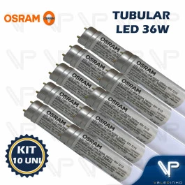 LÂMPADA LED TUBULAR HO T8 OSRAM 240CM 36W 6500K(BRANCO FRIO)G13 LEITOSA BIVOLT KIT10