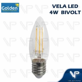 LÂMPADA LED VELA 4W 1800K(BRANCO QUENTE)E27 BIVOLT