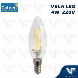 LÂMPADA LED VELA 4W 220V 1800K(BRANCO QUENTE)E14 