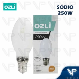 LÂMPADA VAPOR DE SÓDIO OVOIDE 250W 2000K(BRANCO QUENTE)E40 SON-E