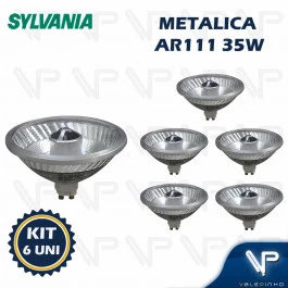 LÂMPADA VAPOR METÁLICO  AR111 35W 24G 3000K(BRANCO QUENTE)GX10 KIT6