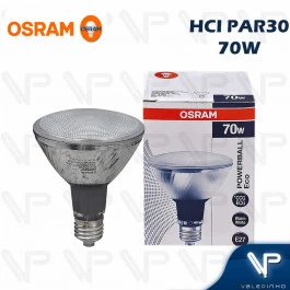 LÂMPADA VAPOR METÁLICO OSRAM HCI-PAR30 70W 40G FL 3000K(BRANCO QUENTE)E27 830 WDL