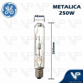 LÂMPADA VAPOR METÁLICO TUBULAR GE 250W 4200K(BRANCO NEUTRO)E40 CMH