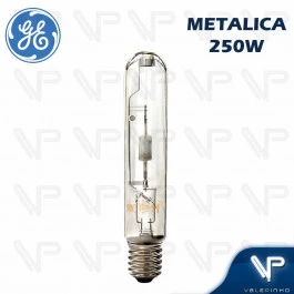 LÂMPADA VAPOR METÁLICO TUBULAR GE   250W 3000K(BRANCO QUENTE)E40 CMH