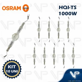 LÂMPADA VAPOR METALICO TUBULAR OSRAM 1000W 6100K(BRANCO FRIO)K12s-36 HQI-TS KIT10