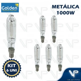 LÂMPADA VAPOR METÁLICO TUBULAR 1000W 4000K(BRANCO NEUTRO)E40 KIT6