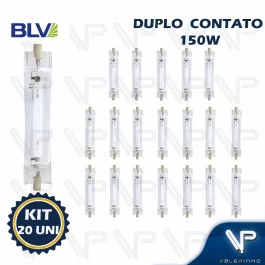LÂMPADA VAPOR SÓDIO DUPLO CONTATO 150W 2000K(BRANCO QUENTE)RX7s KIT20