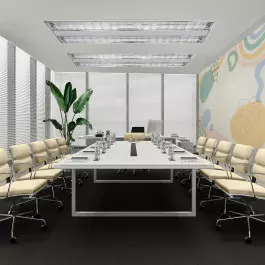 LUMINÁRIA DE EMBUTIR 120X30CM C/ALETA DE ALUMINIO PARA LÂMPADA T5 2x18W 28W 54W 