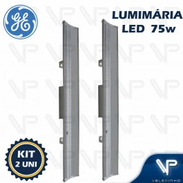 LUMINARIA LED SMD LINEAR 100CM HIGH BAY GALPÃO INDUSTRIAL GE 75W 100G 4000K(BRANCO NEUTRO)BIVOLT ECO KIT2