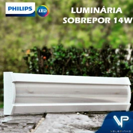 LUMINARIA LED LINEAR FIT SOBREPOR 60CM 20W 3000K(BRANCO QUENTE)BIVOLT