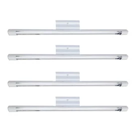 LUMINARIA TUBULAR SOBREPOR 120CM COM LÂMPADA LED 1X18W 6500K(BRANCO FRIO)BRANCO KIT4