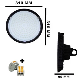 LUMINÁRIA LED SMD UFO HIGH BAY GALPÃO INDUSTRIAL 150W BIVOLT 6000K(BRANCO FRIO)