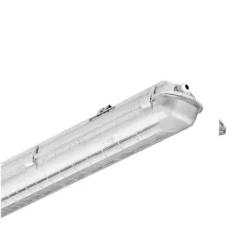 LUMINÁRIA HERMÉTICA BLINDADA TETO PARA 2 LÂMPADAS LED TUBULAR T5 E T8