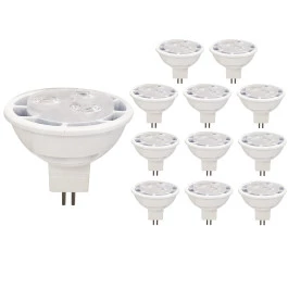 LÂMPADA LED MR16 5,5W 12V 36G 2700K(BRANCO QUENTE)GU5.3 KIT12