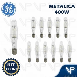 LÂMPADA VAPOR METÁLICO TUBULAR GE 400W 4000K(BRANCO NEUTRO)E40 ARC KIT12