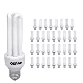 LÂMPADA COMPACTA 3U OSRAM 20W 220V 6500K(BRANCO FRIO)E27 DULUXSTAR KIT36