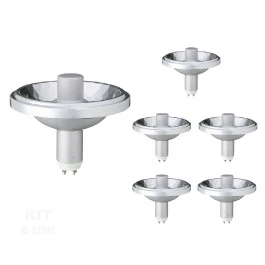 LÂMPADA VAPOR METÁLICO AR111 EL 35W 10G 3000K(BRANCO QUENTE)GX8.5 KIT6