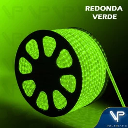 MANGUEIRA LED REDONDA 2 FIOS VERDE 220V