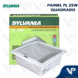 PAINEL PLAFON  25W 220V EMBUTIR QUADRADO 6400K(BRANCO FRIO)