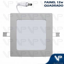 PAINEL PLAFON LED 12W EMBUTIR QUADRADO 3000K(BRANCO QUENTE)BIVOLT